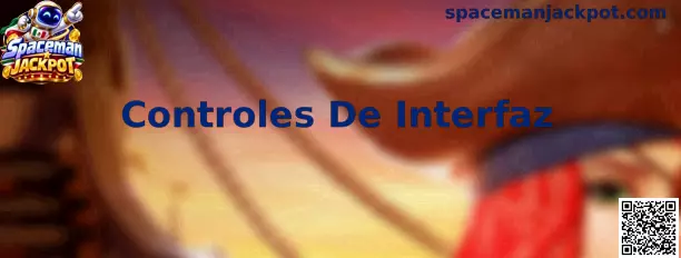 Referencia visual de los controles de interfaz de Spaceman Jackpot
